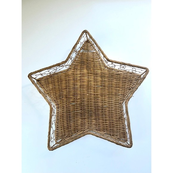 Pottery Barn Other - 14" Gold Bronze Star Decorative Home Decor Basket